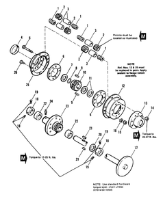 Rear Axle And Differential Group Diagram and Parts List for 7116H 1690578 Simplicity Lawn Tractor