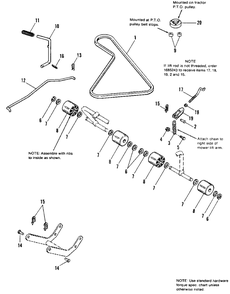 36-Inch Rollers And Misc. Group Diagram and Parts List for 5116 1690630 Simplicity Lawn Tractor