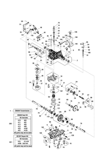 Transmission Service Parts - Tuff Torq K66 (80026511) Diagram and Parts List for 2691338-03  Simplicity Lawn Tractor