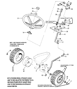 Front Tires And Steering Group (6008, 6010) Diagram and Parts List for 6010 1690192 Simplicity Lawn Tractor
