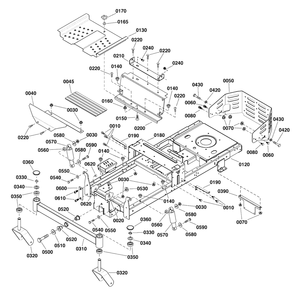 Frame Group Diagram and Parts List for SZT350 2691696-01 Simplicity Lawn Tractor