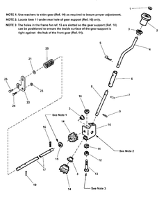 Chute Crank Control Group (070ccctr) Diagram and Parts List for 860E 1694588 Simplicity Snow Blower