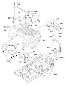 Cargo Bed Group Diagram and Parts List for 2691659-00  Simplicity Lawn Tractor
