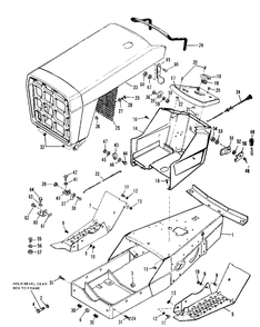 Frame, Hood, Grill And Instrument Panel-Landlord Diagram and Parts List for 3410H 990757 Simplicity Lawn Tractor