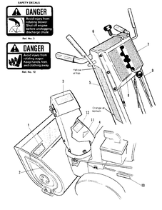 Decal Group Diagram and Parts List for 560M 1691374 Simplicity Snow Blower