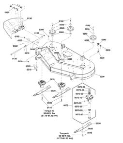 48-Inch Mower Deck - Housing, Arbors And Blade Group, Zt - Eu Diagram and Parts List for SZT250 2691694-00 Simplicity Lawn Tractor