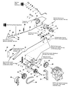 Clutch And Brake Group Diagram and Parts List for 7790H 1690890 Simplicity Lawn Tractor