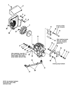 Hydrostatic Pump Group - Later Models Diagram and Parts List for 7116H 1690578 Simplicity Lawn Tractor