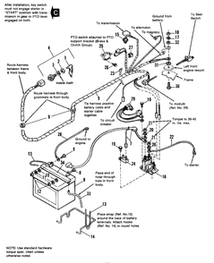 Electrical Group - Later Models With Ground Diagram and Parts List for 3110E 1691535 Simplicity Lawn Tractor