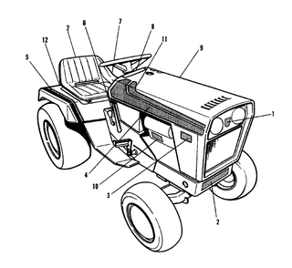 Decal Group Diagram and Parts List for 7116H 1690578 Simplicity Lawn Tractor