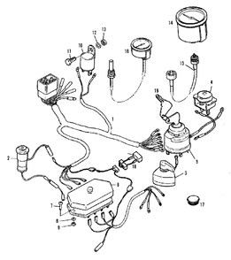 Instruments - Guages And Wiring Group (3486i23) Diagram and Parts List for 9528 2097173 Simplicity Lawn Tractor