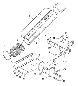 Hitch And Tube Group Diagram and Parts List for 1694545  Simplicity Lawn Tractor Accessories