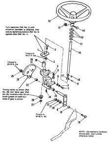 Steering Group Diagram and Parts List for 7116H 1690489 Simplicity Lawn Tractor
