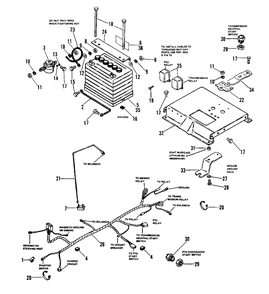 Electrical Group (6008, 6010) Diagram and Parts List for 6010 1690192 Simplicity Lawn Tractor