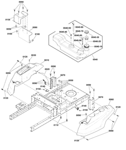 Body And Fuel Tank Group Diagram and Parts List for 2691814-02  Simplicity Lawn Tractor