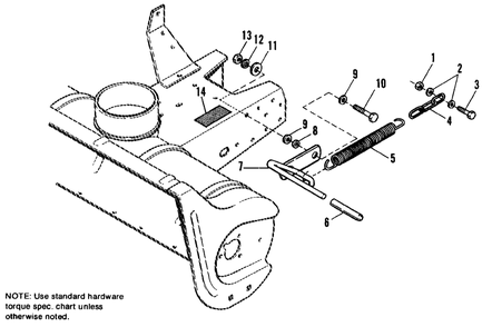 Spring Assisted Lift Kit (36-Inch And 42-Inch Snowthrowers) Diagram and Parts List for 1685337  Simplicity Lawn Tractor Accessories