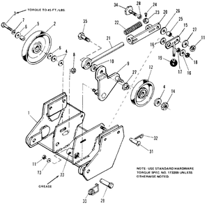 60-Inch Rotary Mower And 57-Inch Sickle Bar Hitch Assembly Diagram and Parts List for 1600328  Simplicity Lawn Tractor Accessories