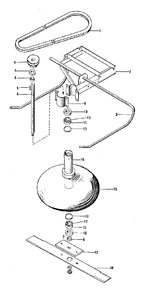 Weed Cutter Group Diagram and Parts List for J 994950 Simplicity Lawn Tractor