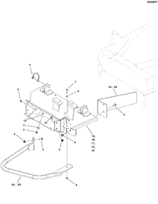 Blower Mount Group, Turbo-Pro Diagram and Parts List for 5600778  Simplicity Lawn Tractor Accessories