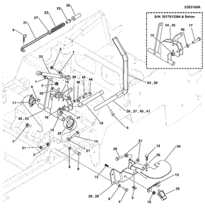 Motion Control Group - Handles And Dampeners (5303168a) Diagram and Parts List for 5901744  Simplicity Lawn Tractor