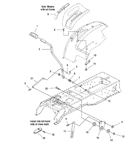 Lift Group - Manual With Cruise Control Diagram and Parts List for 2690947-00  Simplicity Lawn Tractor