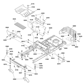 Frame Group Diagram and Parts List for SZT105 2692021-00 Simplicity Lawn Tractor