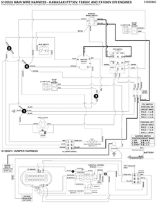 Electrical Schematic - Cranking Circuit - Kawasaki Ft730v, Fx850v, And Fx1000v Diagram and Parts List for 5901985  Simplicity Lawn Tractor