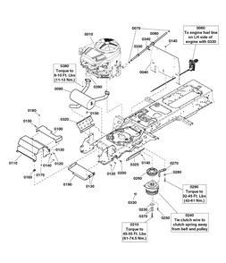 Engine Group - 25 Gross Hp Briggs And Stratton Diagram and Parts List for 2691674-00  Simplicity Lawn Tractor
