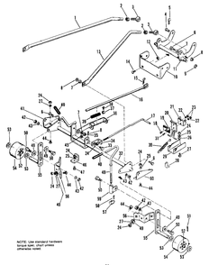 30-Inch Mower Controls And Misc. Group Diagram and Parts List for 808 990963 Simplicity Lawn Tractor