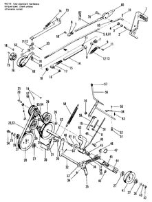 Belts And Pulleys Group Diagram and Parts List for 325 990900 Simplicity Lawn Tractor