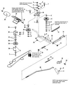 Brake And Clutch Group Diagram and Parts List for 4211H 1690913 Simplicity Lawn Tractor