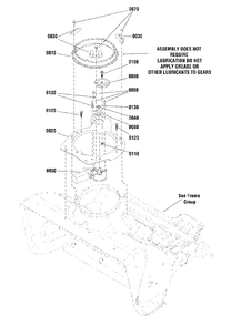 Chute Rotation Group - Electric Diagram and Parts List for 1222EE 1696755-00 Simplicity Snow Blower