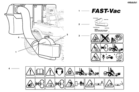 Decal Group - Fast-Vac Blower S/N: 07/2014 And Above Diagram and Parts List for 5600754  Simplicity Lawn Tractor Accessories