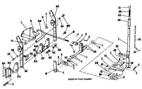 Rear Lift Draw Bar Group Diagram and Parts List for 3112H 990499 Simplicity Lawn Tractor