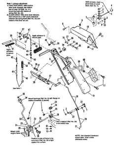 Handles And Controls Group Diagram and Parts List for 860S 1691946 Simplicity Snow Blower
