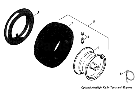 Tire And Wheel Group Diagram and Parts List for 1080S 1691776 Simplicity Snow Blower