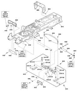 Frame And Front Axle Group - With Suspension Diagram and Parts List for 2691339-02  Simplicity Lawn Tractor