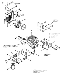 Hydrostatic Pump Group Diagram and Parts List for 7116H 1690489 Simplicity Lawn Tractor