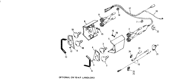 Front Light Group Diagram and Parts List for 3410H 990757 Simplicity Lawn Tractor
