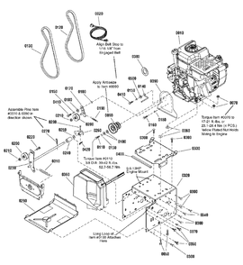 Engine And Frame Group - 11.5tp Diagram and Parts List for L1226E 1695660 Simplicity Snow Blower
