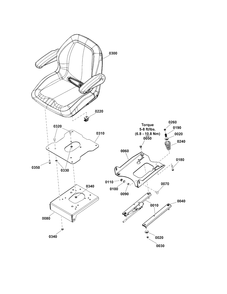 Seat Group Diagram and Parts List for 2691677-00  Simplicity Lawn Tractor
