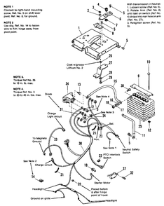 Electrical Group - Later Models Diagram and Parts List for 6216 1690702 Simplicity Lawn Tractor
