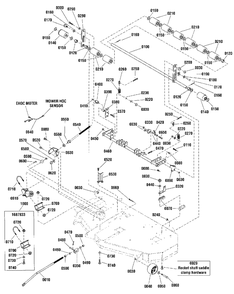 52-Inch (132cm) Mower Deck - Height Adjust And Roller Group Diagram and Parts List for 2691337-02  Simplicity Lawn Tractor