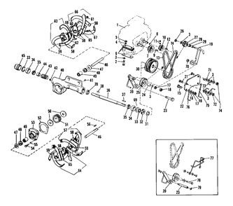 Drive And Tines Diagram and Parts List for 1005 1600400 Simplicity Tiller