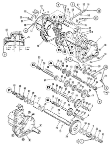 Transmission Group (7010 And 7016) Diagram and Parts List for 7010 1690333 Simplicity Lawn Tractor
