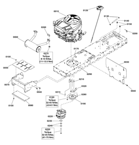 Engine Group Diagram and Parts List for 2691668-02  Simplicity Lawn Tractor