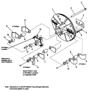 20hp Rotor Group - Models 2020, 2024, 20 Pto And 24 Pto Diagram and Parts List for 20 9022200 Simplicity Chipper Shredder