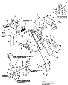 Handles And Controls Group Diagram and Parts List for 860S 1691778 Simplicity Snow Blower