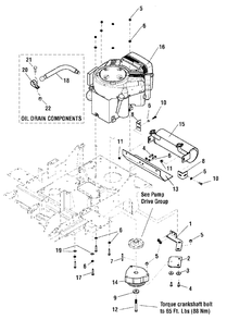 Engine Group - Briggs And Stratton Vanguard Diagram and Parts List for 2050 2690451 Simplicity Lawn Tractor