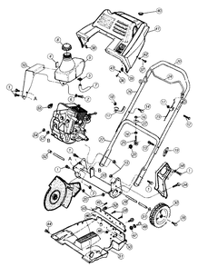 Frame And Handle Group Diagram and Parts List for 317-262-094 1997 Simplicity Snow Blower